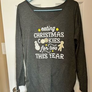 Christmas maternity top
